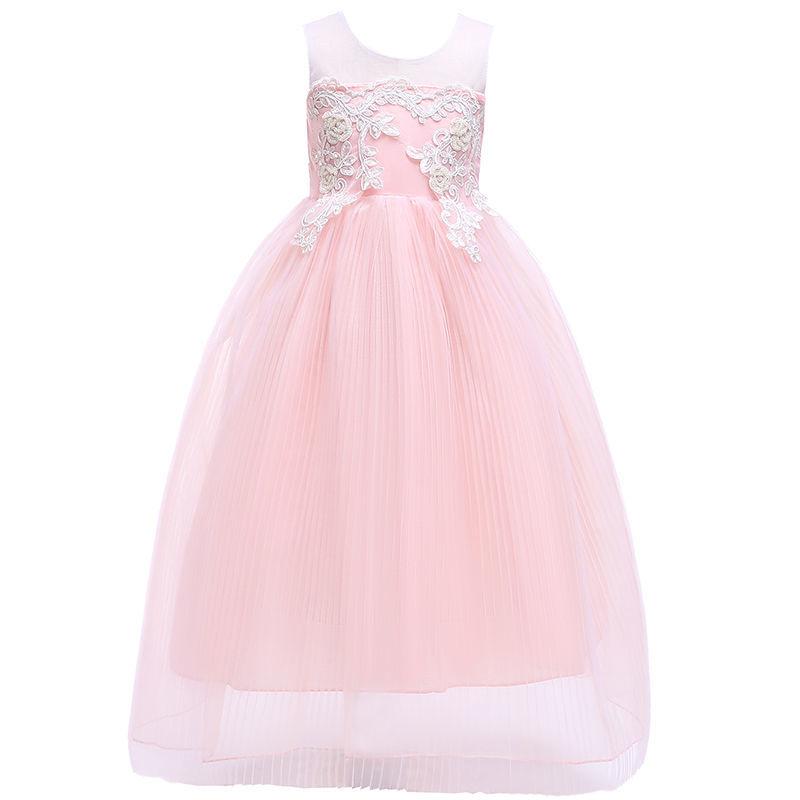 Girls' Fluffy Dresses Christmas Evening Dresses, Children's Long Skirts, European and American Style Children's Skirts