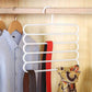 5/10Pcs Multifunctional Five-layer Pants Shelf Non-slip Multi-layer Clothes Hanger Drying Rack Towel Indoor Storage Artifact Pants Hanging Scarf Rack