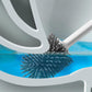Silicone Toilet Brush with Cleaning Tube No Dead Corners Wash Toilet Set Household Floor Cleaning Bathroom Accessories