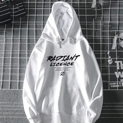 Autumn Sweater Men's Hooded Sweatshirts Letters Loose Plus Fleece Hoodie Men's Jacket Clothes