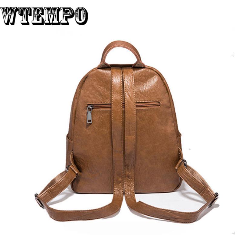 Backpack Women Shoulder School Bags Vintage Leather Anti Theft Backpack Back Pack Lady