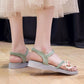 Sweet Style Flower Sandals Women's Summer All-match Thick-soled Non-slip Roman Shoes Comfortable and Lightweight Ladies Princess Shoes