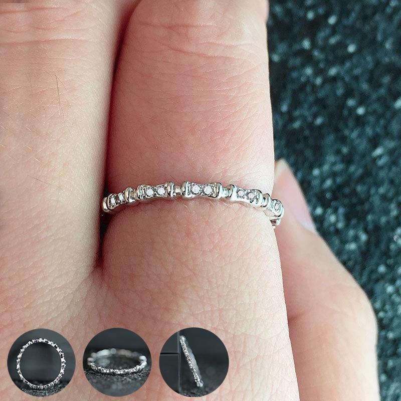 2 Kinds of Vintage Carved Silver Tail Ring Elegant Small Zircon Silver Fine Ring for Women Gift Jewelry