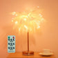 Feather acrylic battery operated Table Lamp for bedroom LED Bedside lamp Reading Room art deco lamp