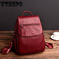 Women Leather Backpacks High Quality Ladies Luxury Designer Large Capacity Casual Daypack