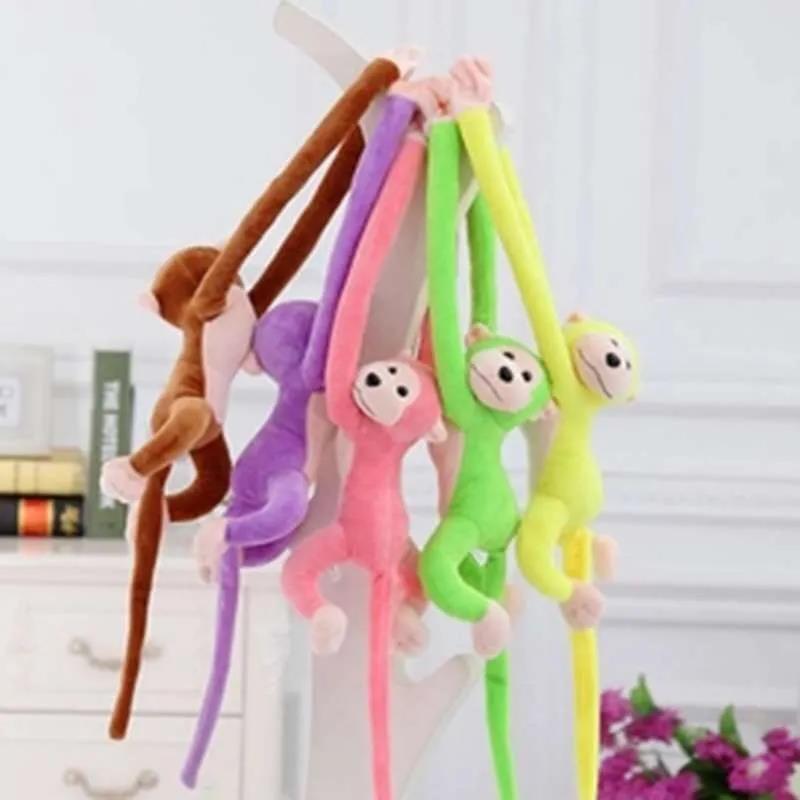 Lovely Baby Sleeping Appease Animal Long Arm Tail Monkey Doll Plush Toys Birthday Christmas Gifts