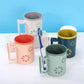 Creative Plastic Double-layer Toothbrush Cup Household Two-color Couple Mouthwash Cup Tooth Tank Water Cup with Handle Wash Cup
