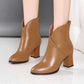 Autumn Winter Boots Martin Boots Women's Leather Shoes Women's Snow Boots Winter Plus Velvet Shoes