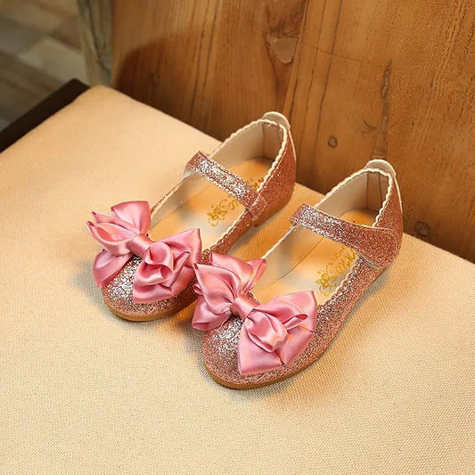 Girls Shoes Girls Spring Summer Sandals Girls Princess Bowknot Dance Leather Single Shoes Sweety Performance Shoes