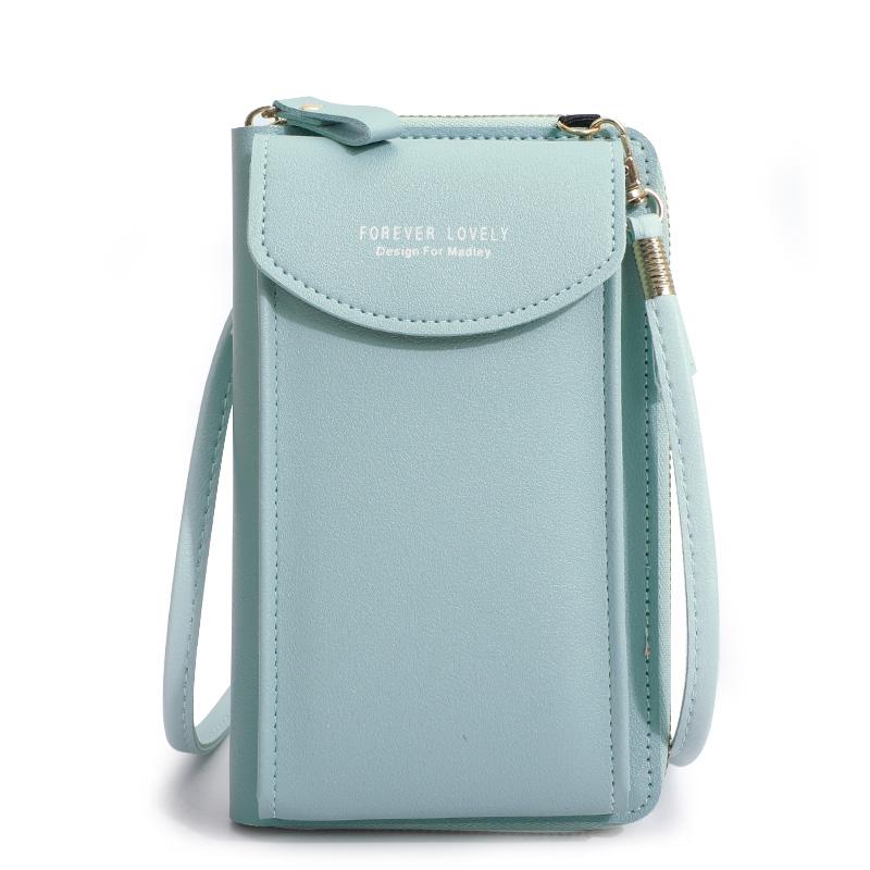Women PU Leather Cell Phone Pocket Fashion Card Holders Small Crossbody Bag