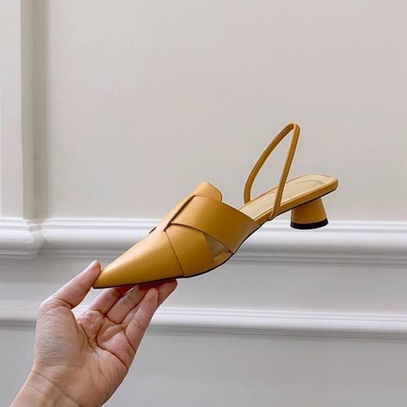 Women's Shoes Summer Roman Fairy Style Cross-pointed Thick Heel Mid-heel Non-toed Sandals