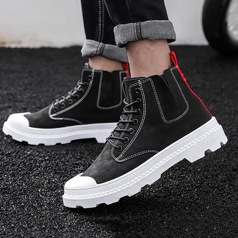 Men's High-top British Style Martin Boots Korean Retro All-match Trendy Shoes Bloggers Recommend Tooling Boots
