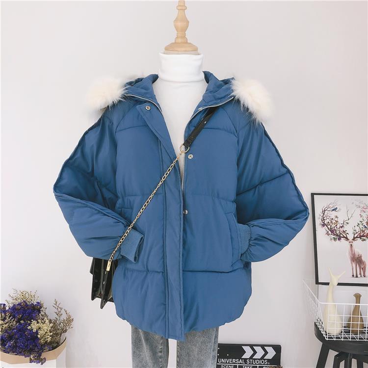 Women's Winter Korean Style Loose Padded Jacket Student Hooded Thick Bread Jacket