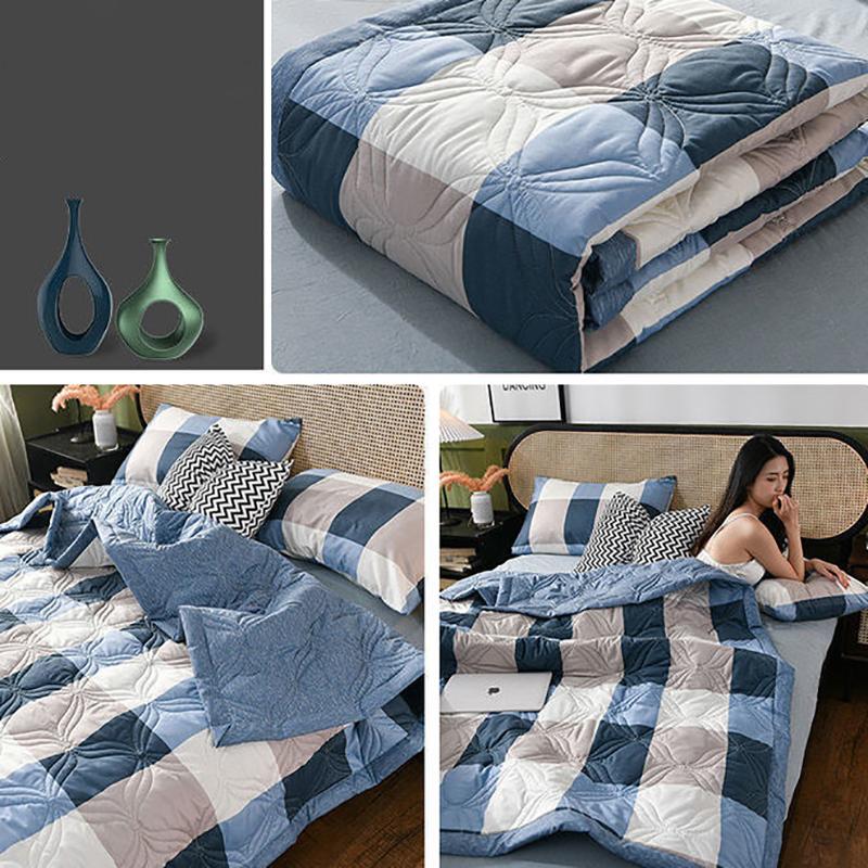 Summer Skin-friendly Thin Printing Air-conditioning Quilt Single Double Washed Cotton Summer Cool Quilt
