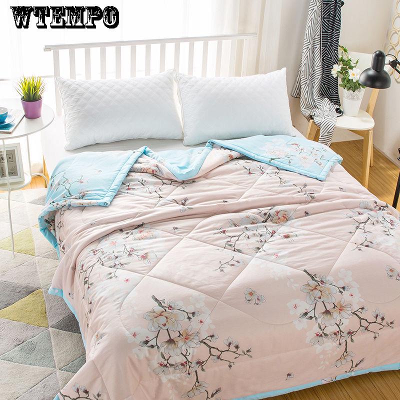 WTEMPO Brand Fashion Cotton Cartoon Summer Cool Thin Quilt Machine Washable Comfortable Breathable