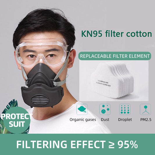Half Face gas Mask Filters Gas Respirator Dust-proof PM2.5 KN95 Filter for Spray Paint Working Mask