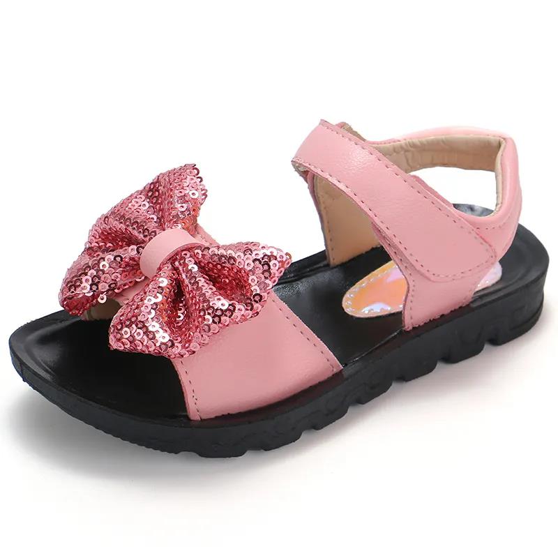 Summer New Fashion  Sandals with Bow Girls Sandals High Quality Children Shoes Casual Baby Kids Shoes