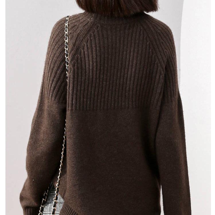 Women's Thick Turtleneck Sweater Autumn and Winter Loose Short Pullover Bottoming Shirt