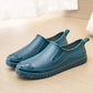 Pumps Ladies Anti-Slip Water Shoes Short Tube Car Wash Kitchen Work Rain Boots Flat Bottom Wear-resistant Embossed Design