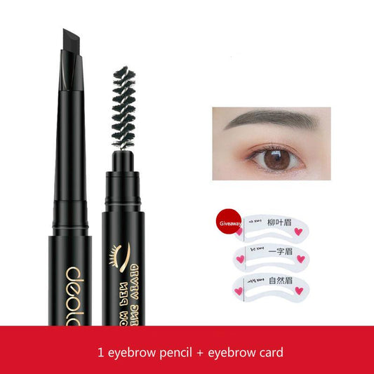 Double eyebrow pencil waterproof sweatproof Non-staining long-lasting non-fading thrush artifact
