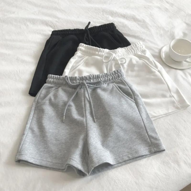 Sports Solid Color Shorts Women's Summer Loose Rest Show Thin Outer Wear Fashion Pants Wide-leg Shorts