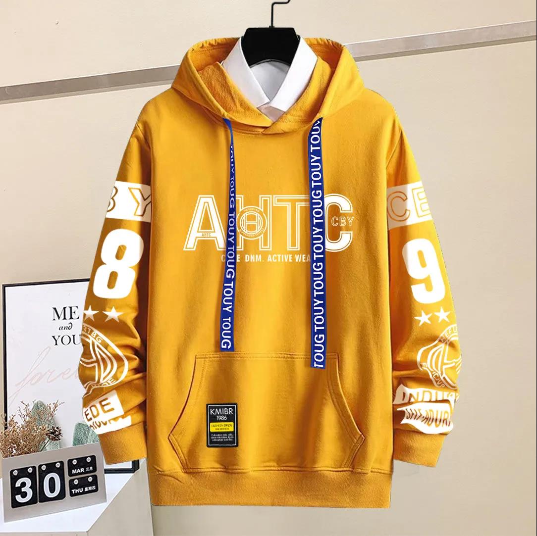 WTEMPO Spring Sweater Suit Hooded Pullover Campus Student Sportswear Casual Loose Sports Suit for Youth