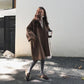 Autumn and Winter Woolen Coat Korean Fashion Mid-length Woolen Coat Thickened Over The Knee Plus Size Woolen Coat
