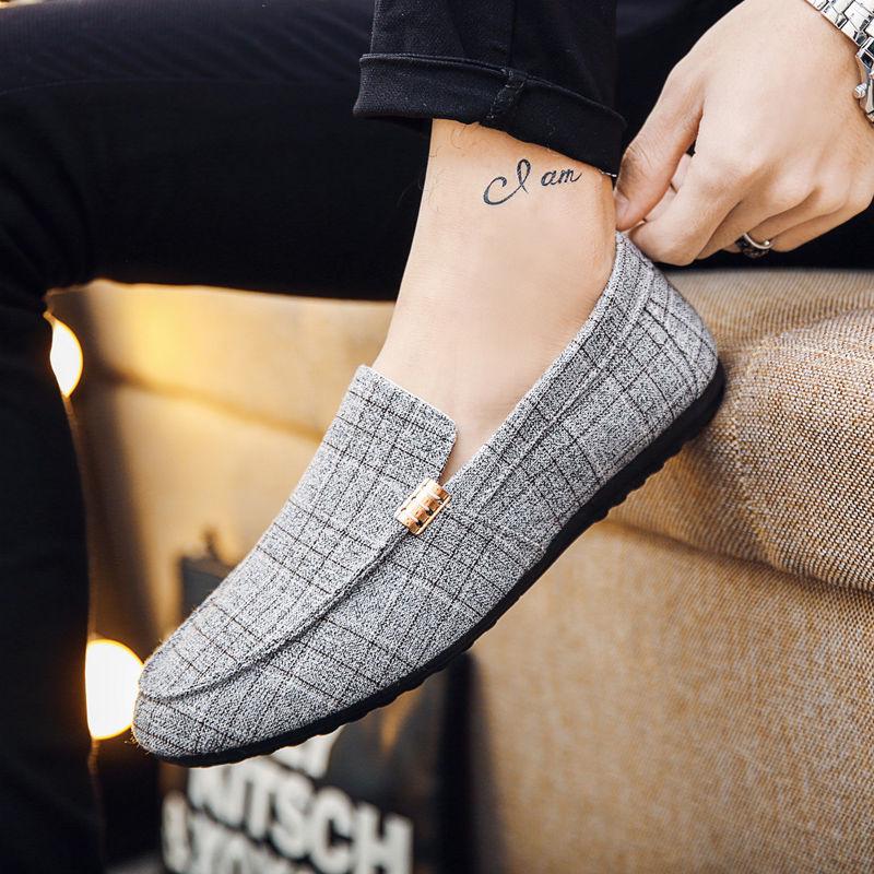 Men Loafers 2020 Spring Summer Men Shoes Casual Shoes Light Canvas Youth Shoes Men Breathable Fashion Flat Footwear