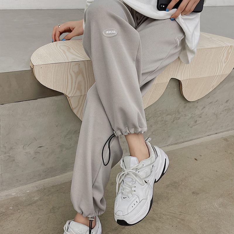 Women's Trousers with Feet Loose Wild Trend Summer Thin Section INS Women's Harajuku Style Wide-leg Sports Sweatpants Women