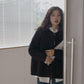 Retro Red Horn Buckle New Autumn and Winter Sweater Women's Knitted Cardigan Jacket Women Loose Outer Wear Korean Version of All-match