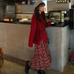 All-match Loose Autumn  Winter Twist Sweater Knit Sweater Casual Female Students Long-sleeved Design Sense Split