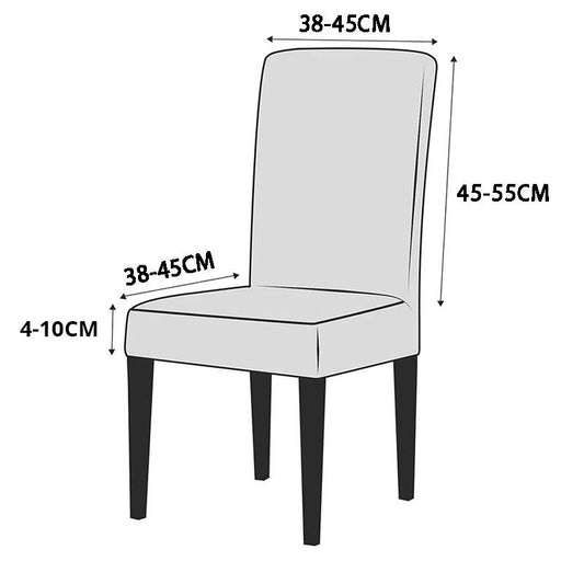 4PCS Elastic Printed Dining Chair Cover for Hotel Wedding Party Office Chair Covers Spandex Stretchable  Chair Cover