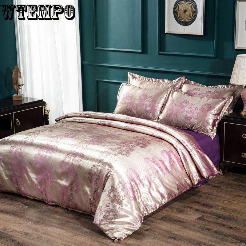 Embroidery Jacquard Bedding Set Cotton Stain Duvet Cover Set Bed Sheet Duvet Cover Pillowcase
