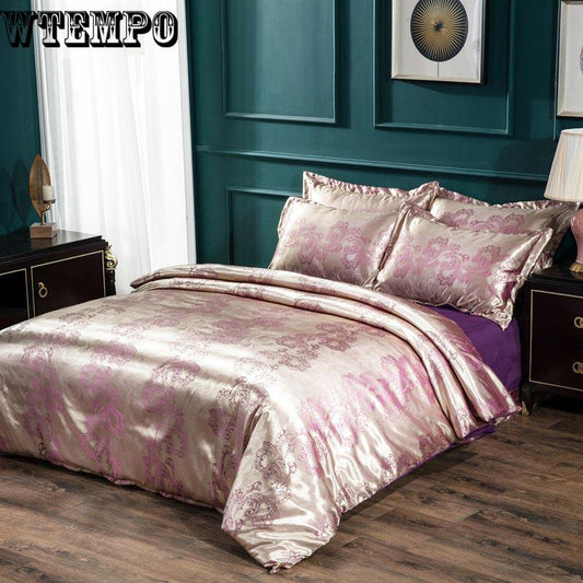 Embroidery Jacquard Bedding Set Cotton Stain Duvet Cover Set Bed Sheet Duvet Cover Pillowcase