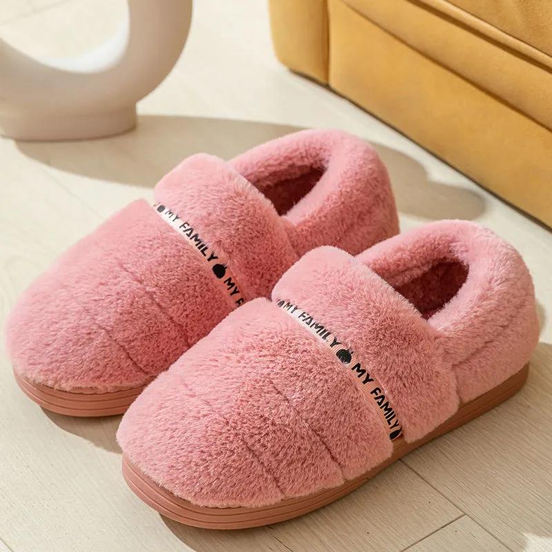 Cotton Shoes Autumn and Winter Bag with Indoor Home Couple Warmth and Thick Cotton Shoes