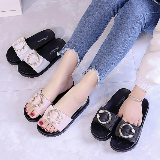 Summer Women's Slippers Outer Slippers Non-slip Bathroom Slippers Thick-soled Indoor and Outdoor Slippers Sandals and Slippers