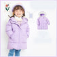 Children's Windproof Mid-length Girls' Warm Down Jacket Thickened Fur Collar Winter Coat
