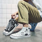 Men's Shoes Sneakers Fashion Canvas Doodle Casual Shoes Men's Lace-up Flats Multicolor Shoes