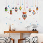 self-adhesive waterproof decoration removable wall stickers colorful chandelier cartoon wallpaper