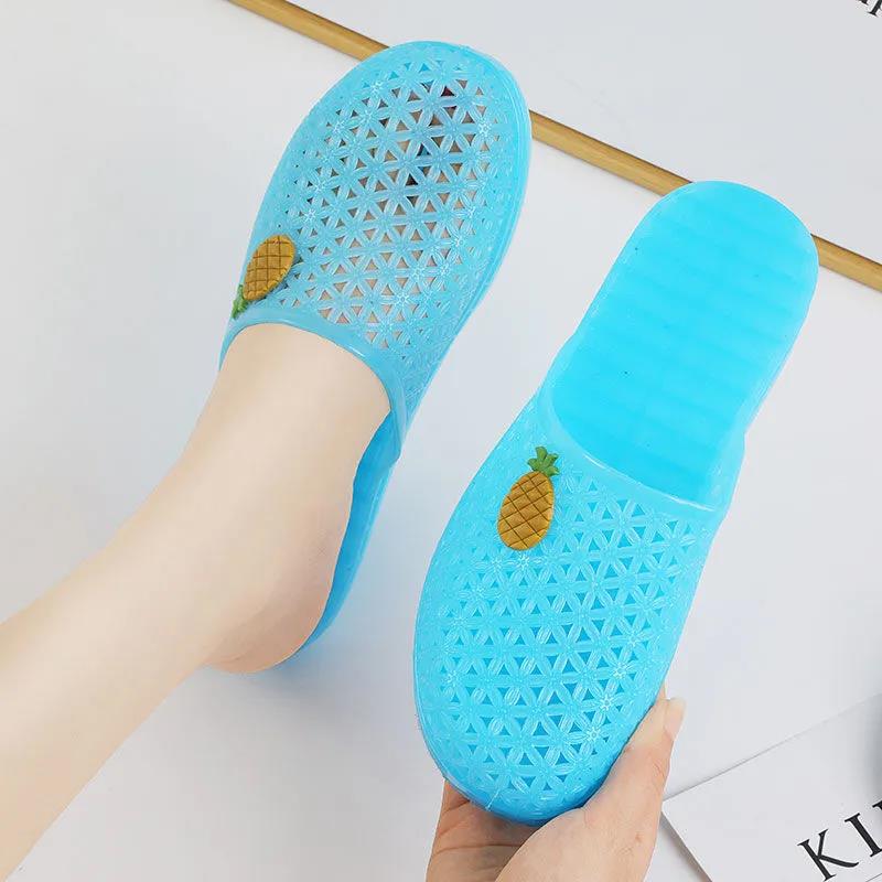 Women's Plastic Slippers for Summer Outer Wear Non-slip Wear-resistant Slippers
