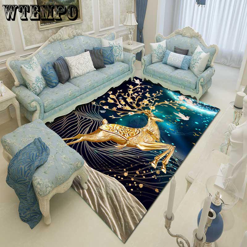 Large Size Living Room 3D Carpets Rectangular Rugs Flower Rug Sofa Coffee Table Mat Bedroom Study