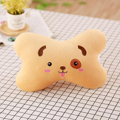 Plush Car Headrest Car Seat Waist Pillow Cute Cartoon Soft Neck Pillow Car Interior