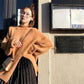 Casual Soft Women Sweater Pullovers Long-sleeve Split-breasted Velvet Sweater Female Knitted Sweater