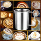 Stainless Steel Coffee Jug Latte Art Cup Milk Beater Cappuccino Espresso Foam Coffee Mug Barista Tools Coffee Accessories
