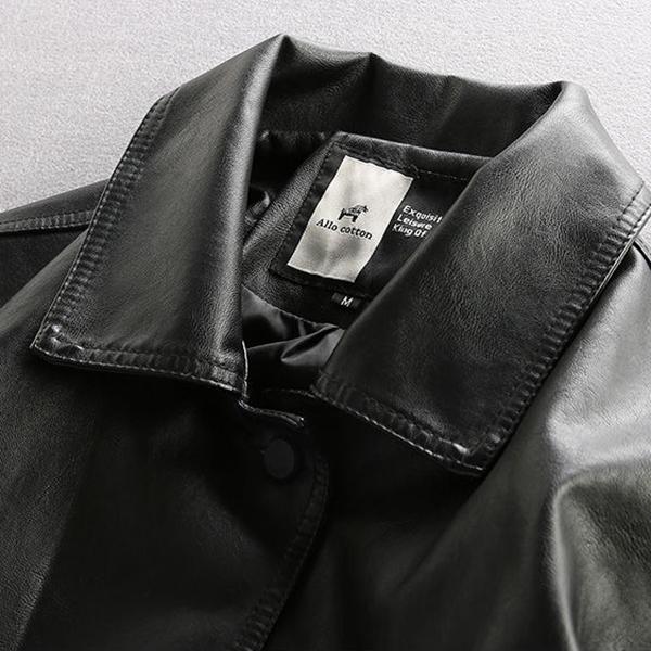 European American Street Trend Loose Men's Motorcycle Suit Couple Plus Size Leather Jacket