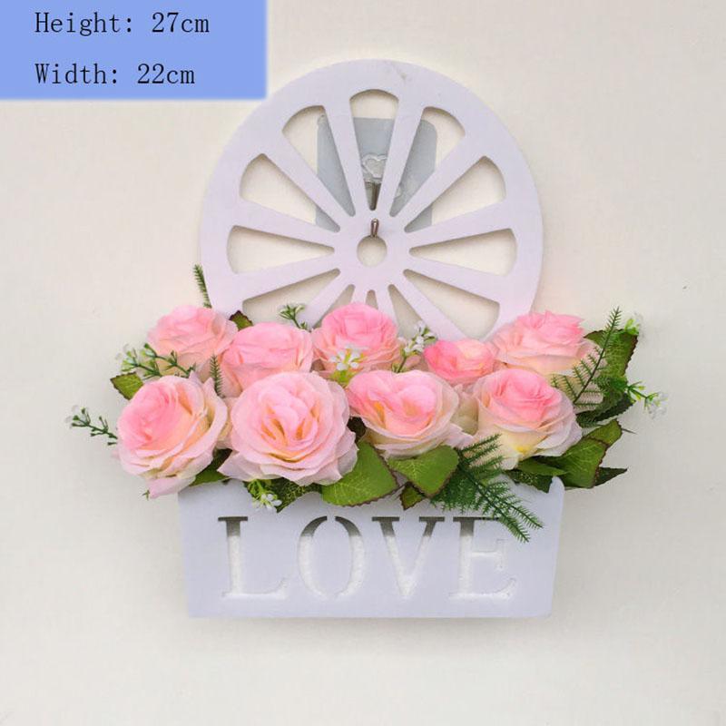 Simulation Pepper Set Basket Plastic Fence Living Room Wall Hanging Fake Flower Rack Home Wall Decoration Pendant