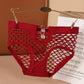 2Pcs/Set Large Size Lace Panties Ladies Mesh High Stretch Breathable Briefs Mid Waist Hollow Solid Color Underpants