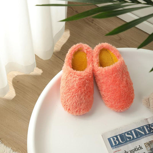 Female Plus Size Household Soft Slippers Women Autumn and Winter Thick Soled Slippers Warm Plush Home Flat Slipper