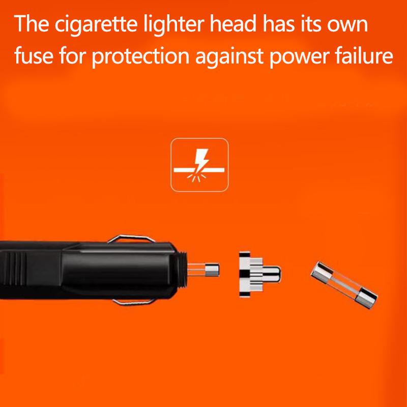 1/2pcs 120W 6-in-1 Car Charger Fast Charging Adapter Multifunctional Car Socket Cigarette Lighter Head Power Converter