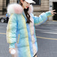 Down Padded Jacket Women's Mid-length Winter Fashion Trend Loose Warmth Thick Padded Jacket